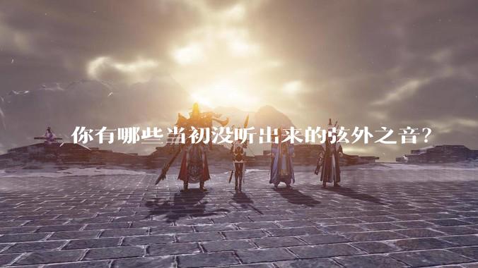 你有哪些当初没听出来的弦外之音？